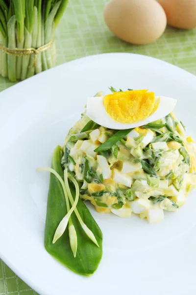 stock image Salad with wild garlic