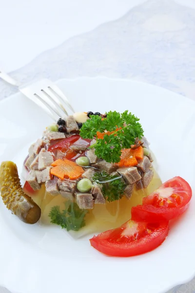 Aspic and vegetables — Stock Photo, Image