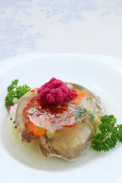Aspic with horseradish — Stock Photo, Image