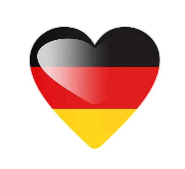 Deutschland 3D herzförmige Fahne — Stockfoto