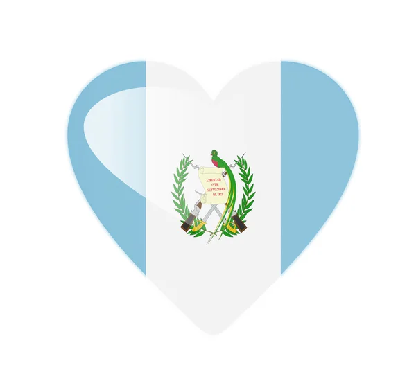 Bandera en forma de corazón Guatemala 3D —  Fotos de Stock