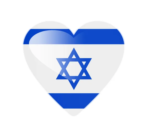 Bandera en forma de corazón Israel 3D — Foto de Stock