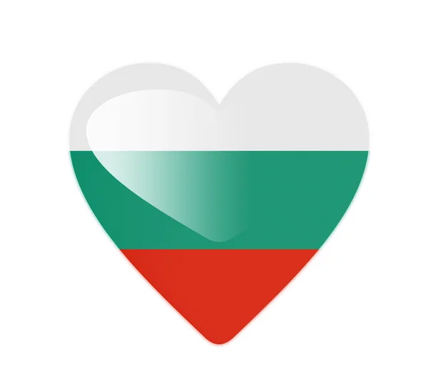 Bulgarie drapeau en forme de coeur 3D — Photo