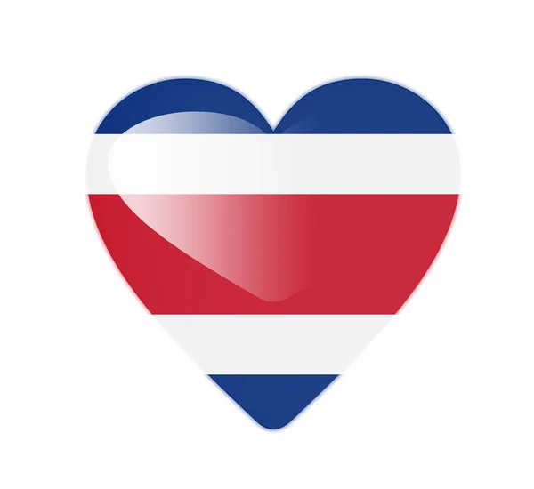 3d flaga Andory w kształcie serca — Zdjęcie stockowe