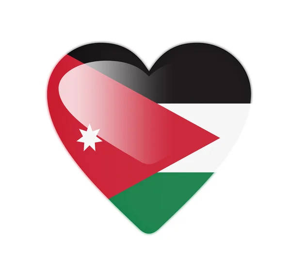 Jordan 3d vlajka ve tvaru srdce — Stock fotografie