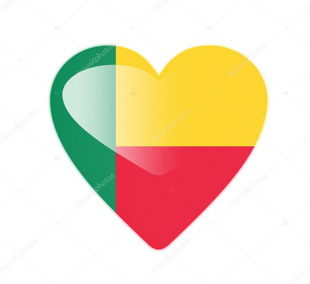 Benin 3D heart shaped flag — Stock Photo © Alexis84 #10033208