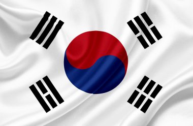 South Korea waving flag