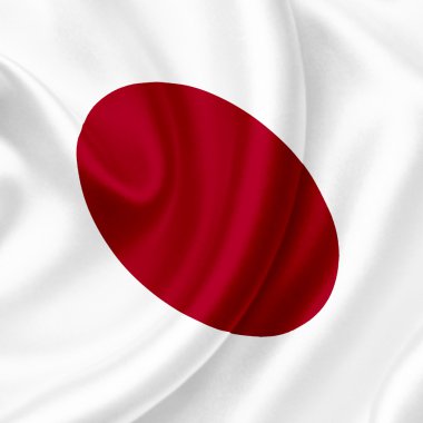 Japonya bayrağı sallayarak