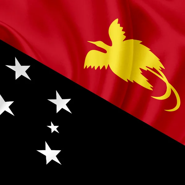 Papouasie-Nouvelle-Guinée agitant le drapeau — Photo