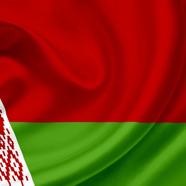 Beyaz Rusya dalgalanan bayrak — Stok fotoğraf