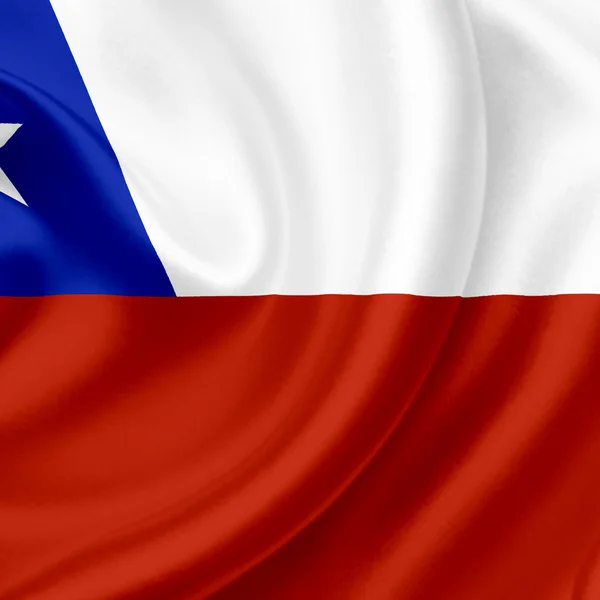 Şili dalgalanan bayrak — Stok fotoğraf