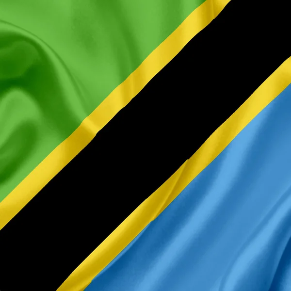 坦桑尼亚挥动国旗 — 图库照片