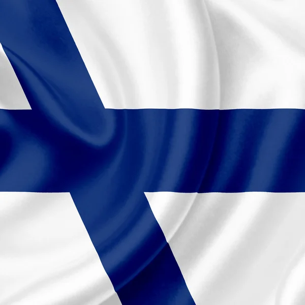 Finland wuivende vlag — Stockfoto