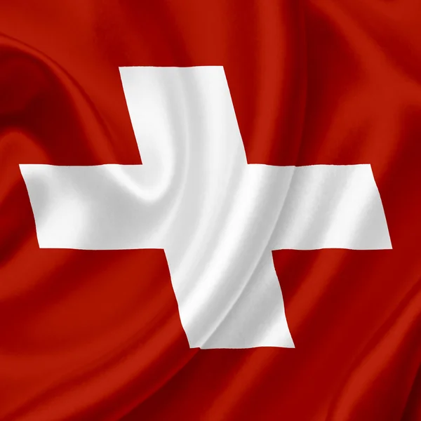 stock image Switzerland waving flag