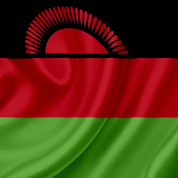 Bandeira ondulada do Malawi — Fotografia de Stock