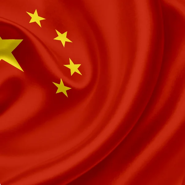 Čína vlající vlajka — Stock fotografie