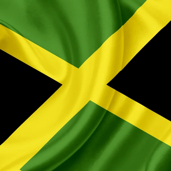Ямайка размахивает флагом — стоковое фото