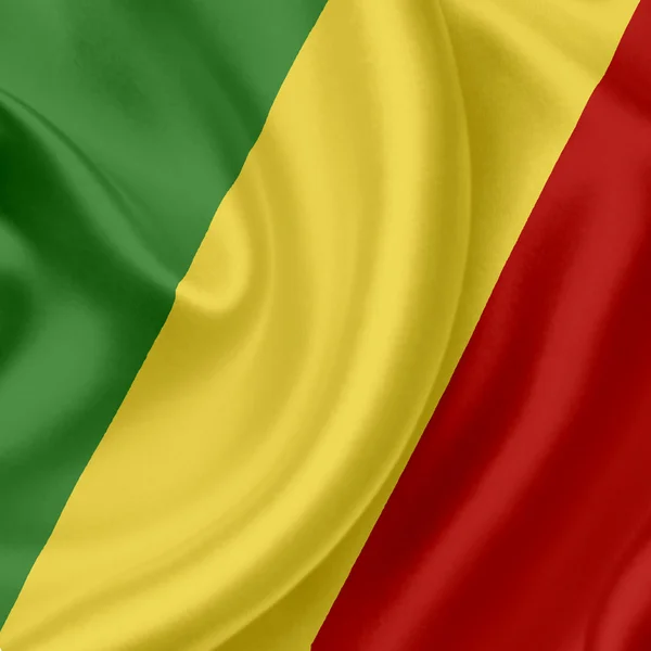Congo sventola bandiera — Foto Stock