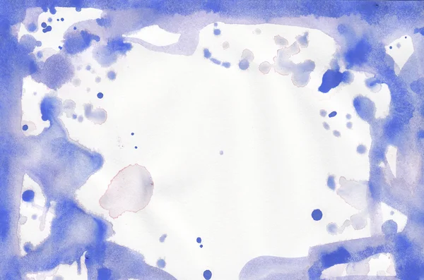 Abstract splashed blue watercolor background — Stock Photo, Image