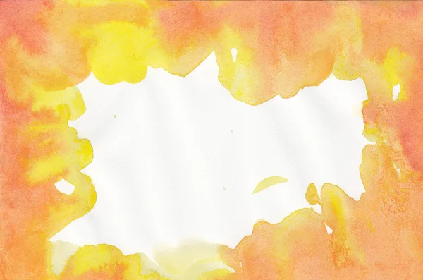 Abstrato amarelo e laranja fundo aquarela — Fotografia de Stock