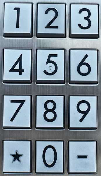 Metal number pad — Stock Photo, Image
