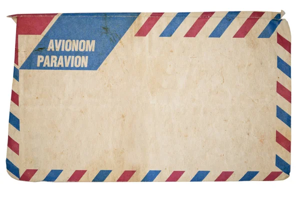 Винтажный конверт авиапочты — стоковое фото