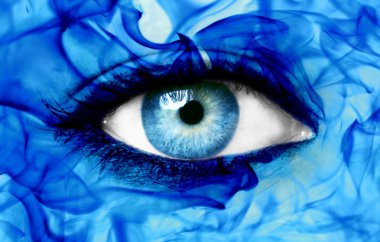 Abstract blue eye clipart