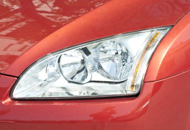 Red car headlight clipart