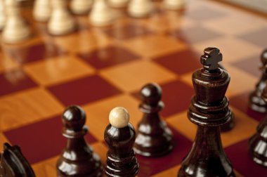 Chess game macro clipart