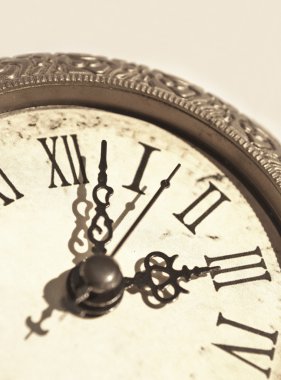 Vintage clock close-up clipart