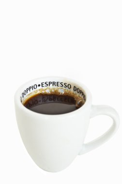 espresso fincan beyaz izole