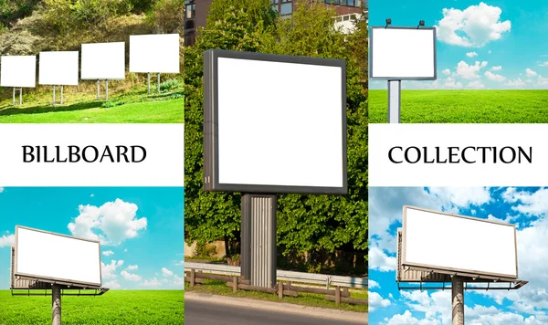 stock image Collection of empty billboards in nature