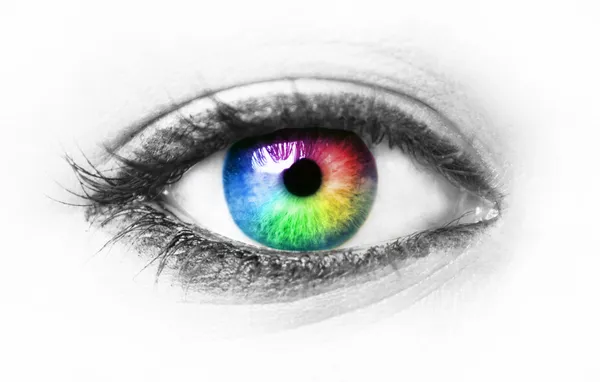 Kleurrijke oog — Stockfoto