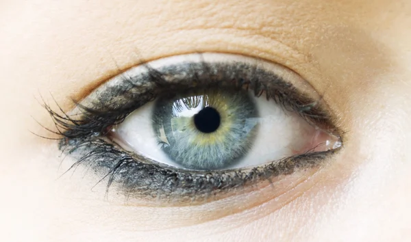 Olho azul macro tiro — Fotografia de Stock