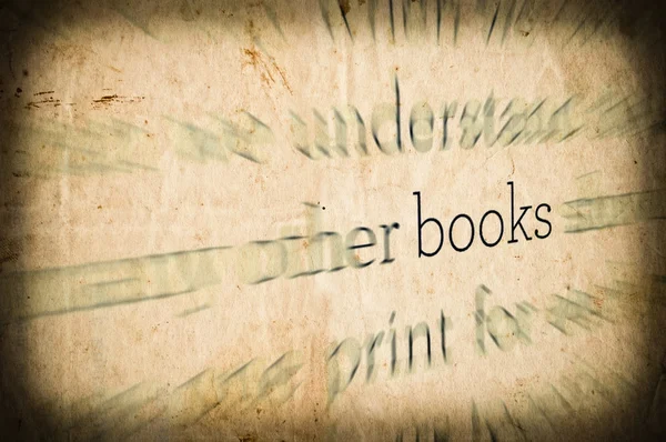 Grunge achtergrond met woord "boeken" in centrum — Stockfoto