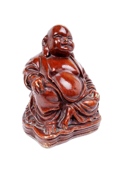 Brun gammal buddha gjorda av trä — Stockfoto