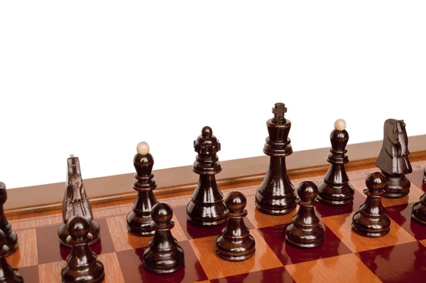 Beyaz izole satranç oyunu — Stok fotoğraf