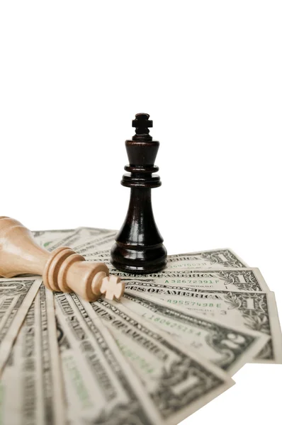 Schach und Geld — Stockfoto