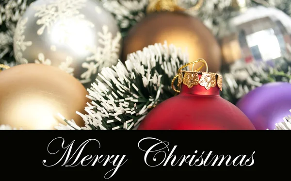 Colorful Christmas ornaments — Stock Photo, Image