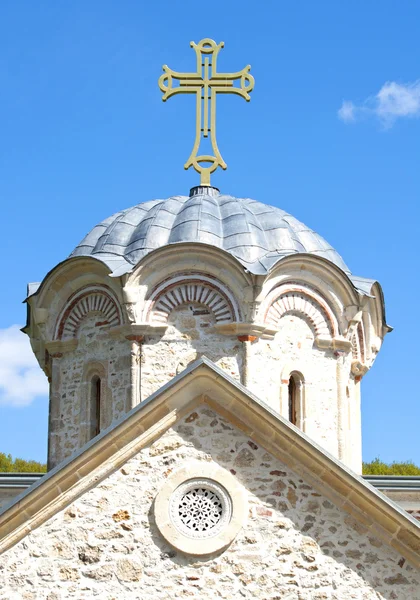 Cross on the top of old church — Stock Photo, Image