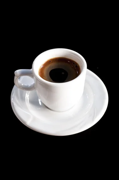 Φλιτζάνι καφέ σε μαύρο — Φωτογραφία Αρχείου