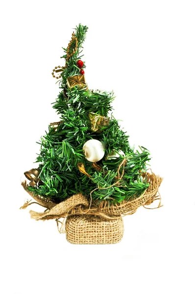 Juletræ isoleret på hvid - Stock-foto