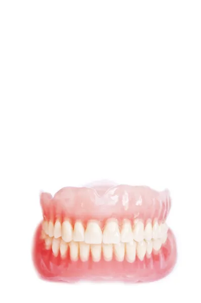 Dentadura isolada sobre fundo branco — Fotografia de Stock
