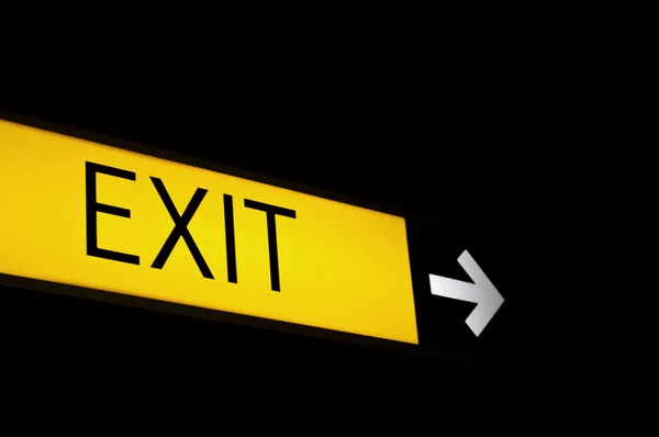 Exit neon sign — Stock Photo, Image