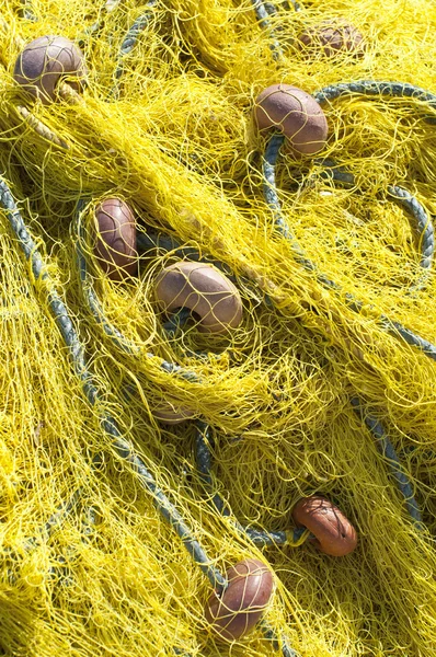 Hintergrund gelbes Fischernetz — Stockfoto