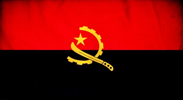 Bandeira grunge de Angola — Fotografia de Stock