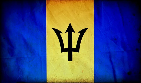 Barbados grunge flag — Stock Photo, Image