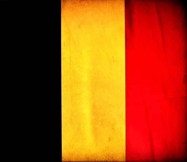Belgische Grunge-Flagge — Stockfoto