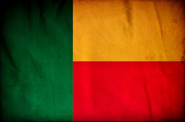 Гранж-флаг Бенина — стоковое фото