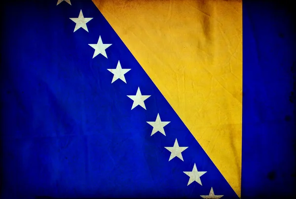 Vlajka Bosny a Hercegoviny grunge — Stock fotografie